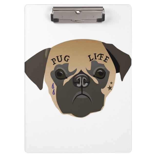 Pug Lovers | Cute Pug Life Clipboard (Front)