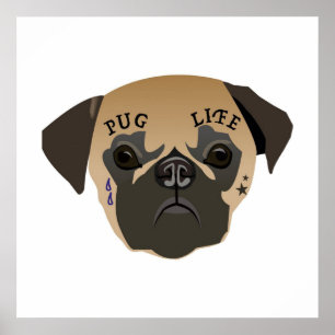 Pug Lovers   Cute Pug Life Poster