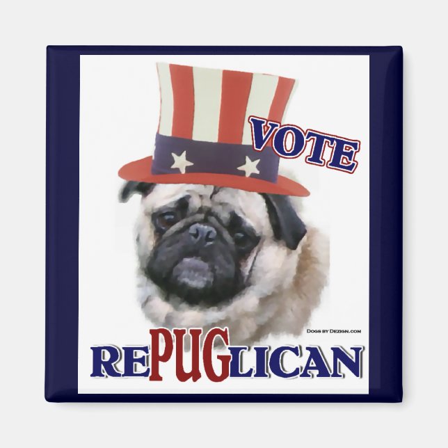 Pug Lovers Gifts Magnet (Front)