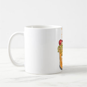 Pug Loves Ramen Noodles Coffee Mug