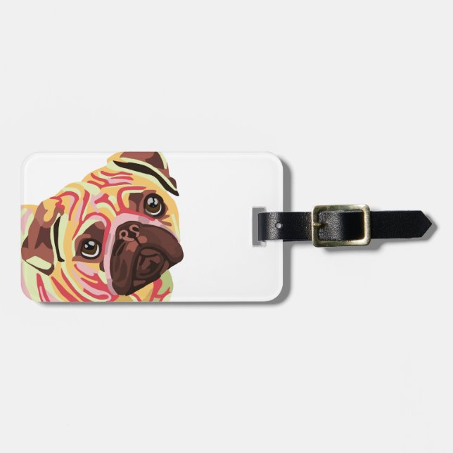 Pug Luggage Tag (Front Horizontal)