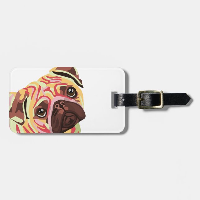 Pug Luggage Tag (Front Horizontal)