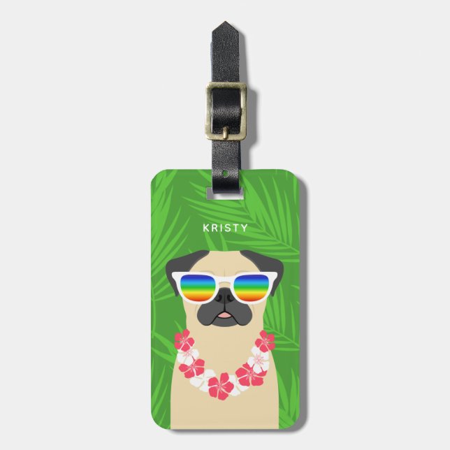 Pug Luggage Tags (Front Vertical)