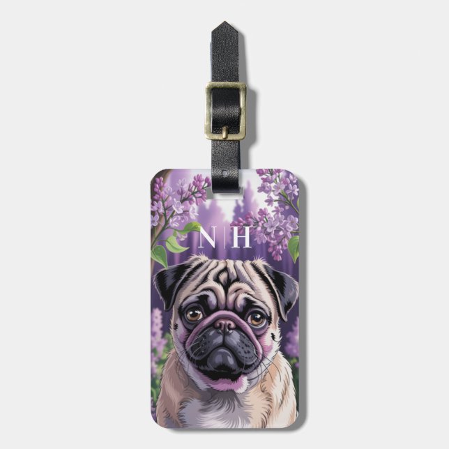 Pug Luggage Tags (Front Vertical)
