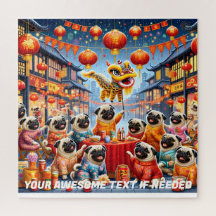 Pug Lunar New Year Party