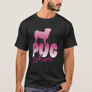 Pug Mama Retro Puggle Dog Mum Lover T-Shirt