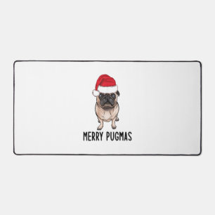 Pug Merry Christmas Pug Merry Pugmas  Desk Mat