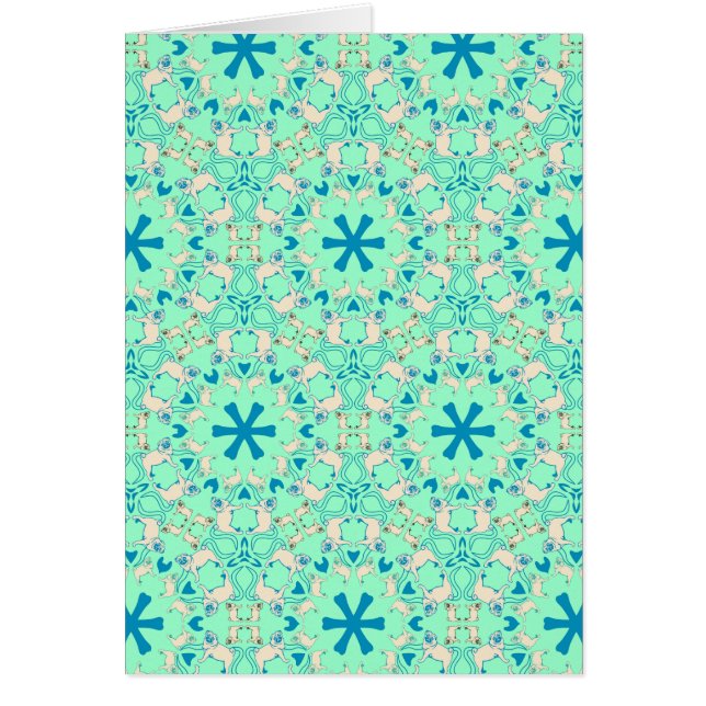 Pug Modern Pattern / Mopsmuster (Front)