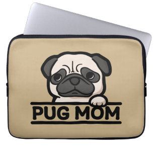PUG MOM – Funny & Cute Pug Lover Gift Laptop Sleeve