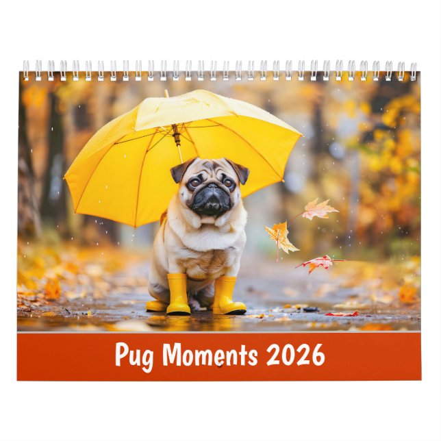 Pug Moments 2026 – A Year of Charm & Whiskers Calendar (Cover)
