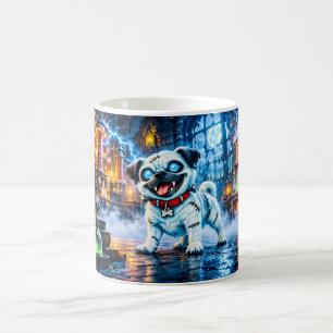 Pug Monster in Spooky Laboratory Scene Coffee Mug