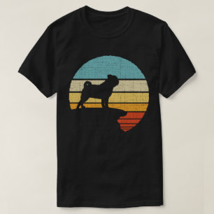  Pug Mops Carlin Retro Vintage 60s 70s Dog Lover  T-Shirt