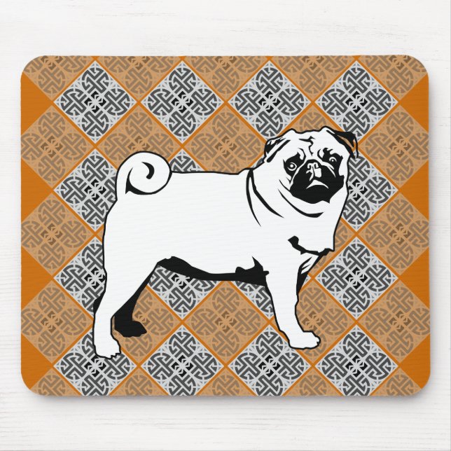 Pug Mops Mouse Mat (Front)