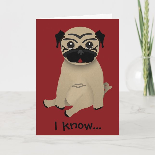 Pug Mother's Day Card (Front)