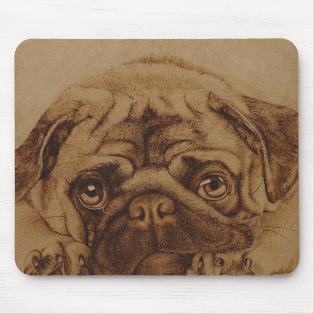 Pug Mouse Mat (Front)