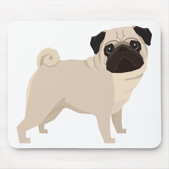 Pug Mouse Mat (Front)