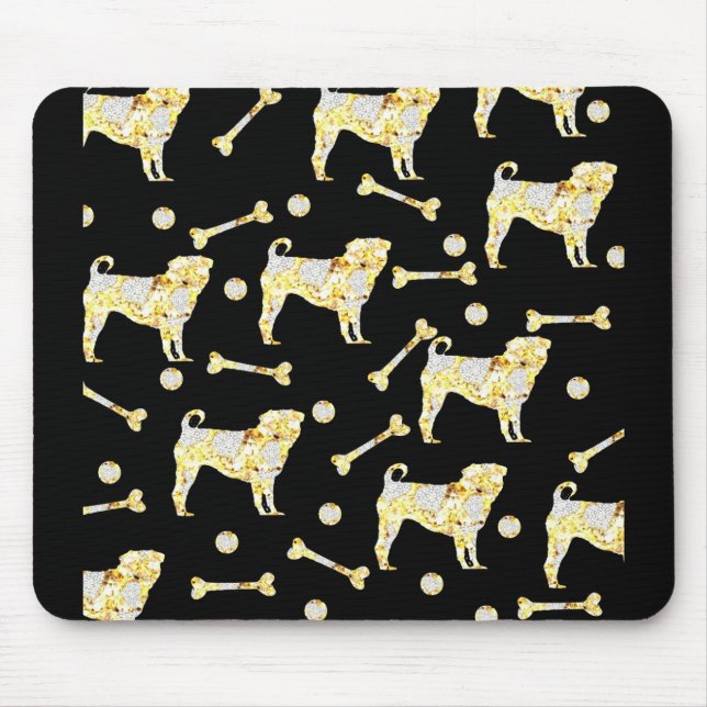  Pug Mouse Mat (Front)