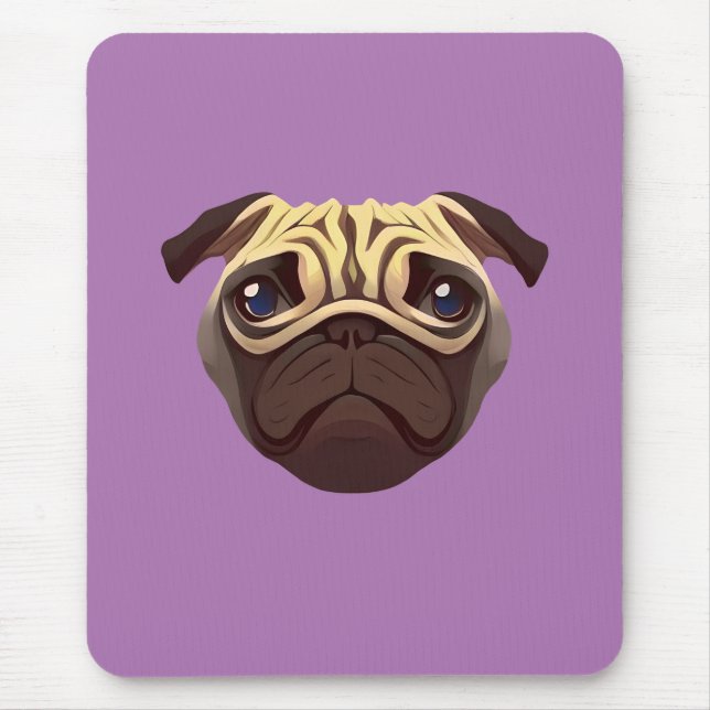Pug Mouse Mat (Front)