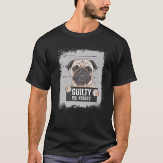 Pug Mug Shot Bad Dog T-Shirt