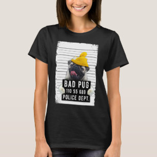 Pug Mug Shot   T-Shirt