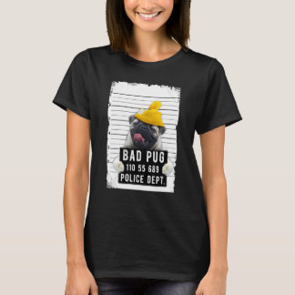 Pug Mug Shot   T-Shirt