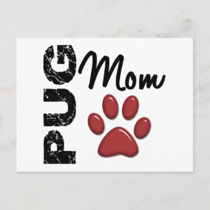Pug Mum 2 Postcard