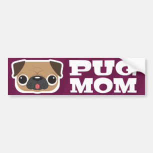 Pug Mum Bumper Sticker