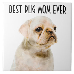 Pug Mum Ceramic Tile