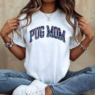 Pug Mum - colourful animal leopard T-Shirt