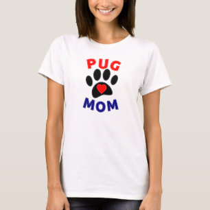 Pug Mum Dog Mum Drawing T-Shirt
