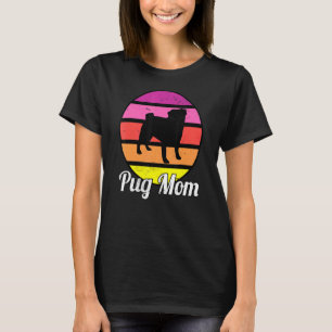 Pug Mum I Retro Pug T-Shirt