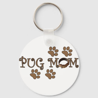 Pug Mum Key Ring