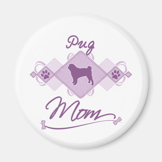 Pug Mum Magnet (Front)