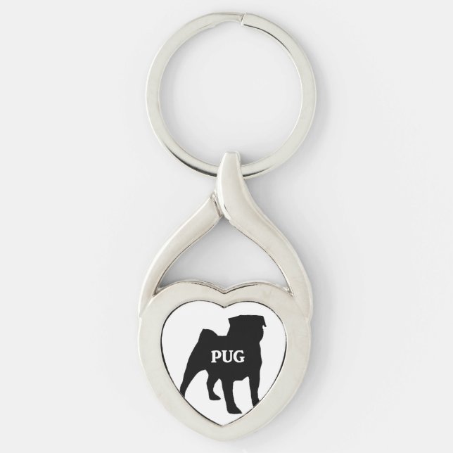 pug name silo key ring (Front)