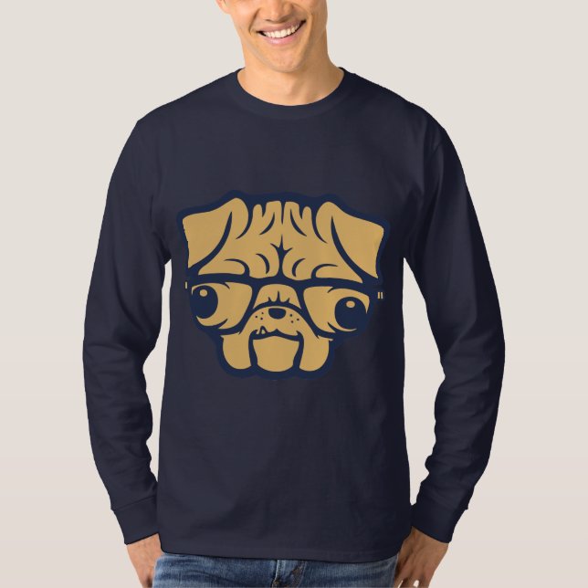 Pug Nerd T-Shirt (Front)
