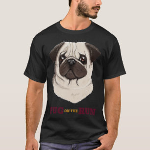 Pug on the Run - Watercolor Pug Face Classic T-Shi T-Shirt