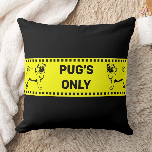 Pug Only | Black Dog Cushion (Blanket)