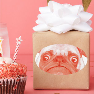 PUG_orange3.png Oval Sticker