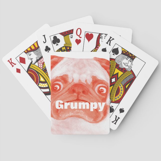 PUG_orange3.png Playing Cards (Back)
