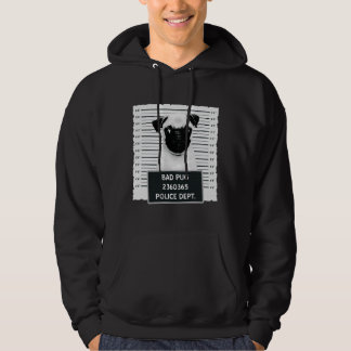 Pug Owner Cute Dog Lover Gift &x27;Mug Shot&x27; F Hoodie