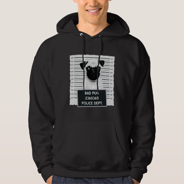 Pug Owner Cute Dog Lover Gift &x27;Mug Shot&x27; F Hoodie (Front)