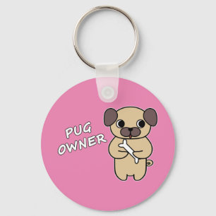 PUG OWNER - Pink Key Ring