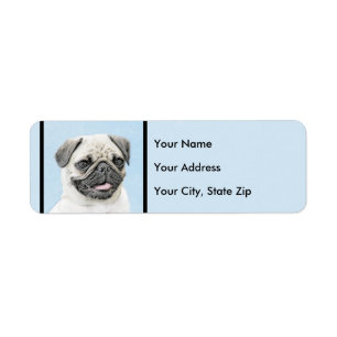 Pug Painting - Cute Original Dog Art