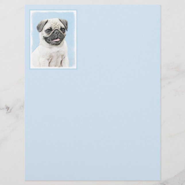Pug Painting - Cute Original Dog Art (Front)