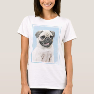 Pug Painting - Cute Original Dog Art T-Shirt
