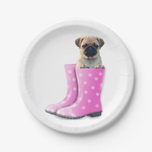 Pug Paper Plate
