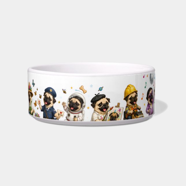 Pug Parade Bowl (Right)