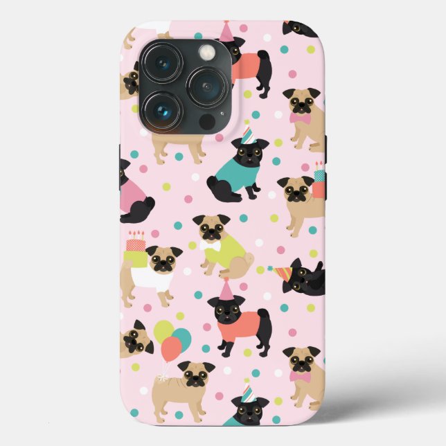 Pug Party Case-Mate iPhone Case (Back)