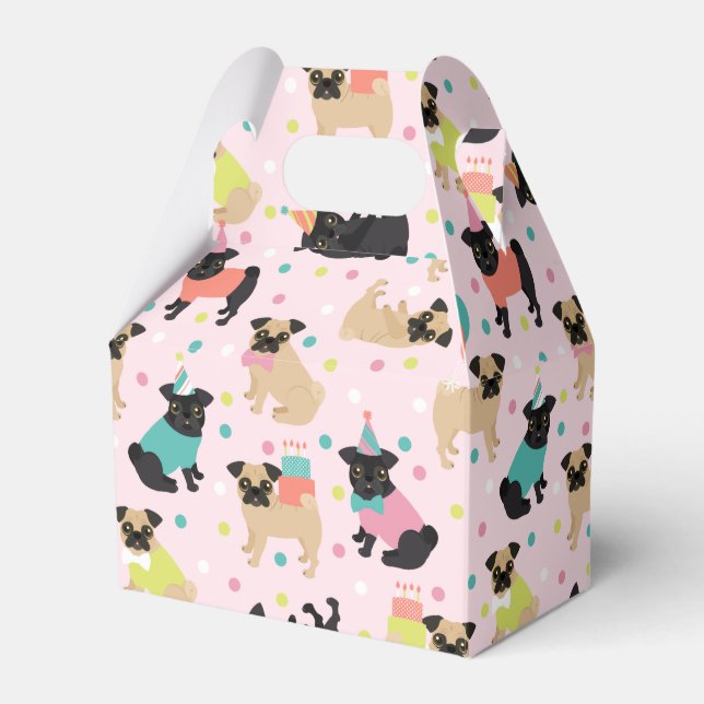 Pug Party Favour Box (Front Side)