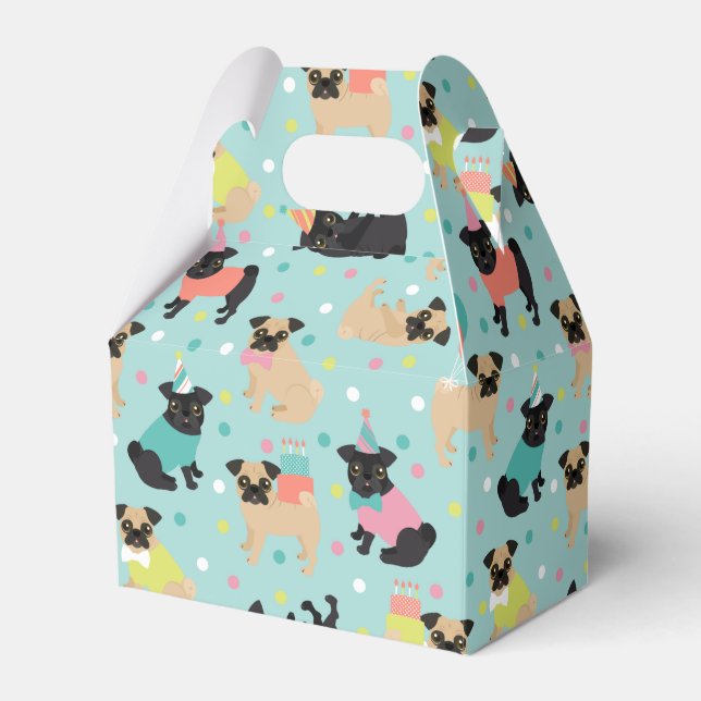 Pug Party Favour Box (Front Side)